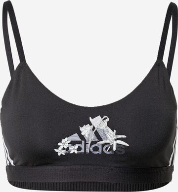 ADIDAS PERFORMANCE Sports bra 'Nini GFX' in Black: front