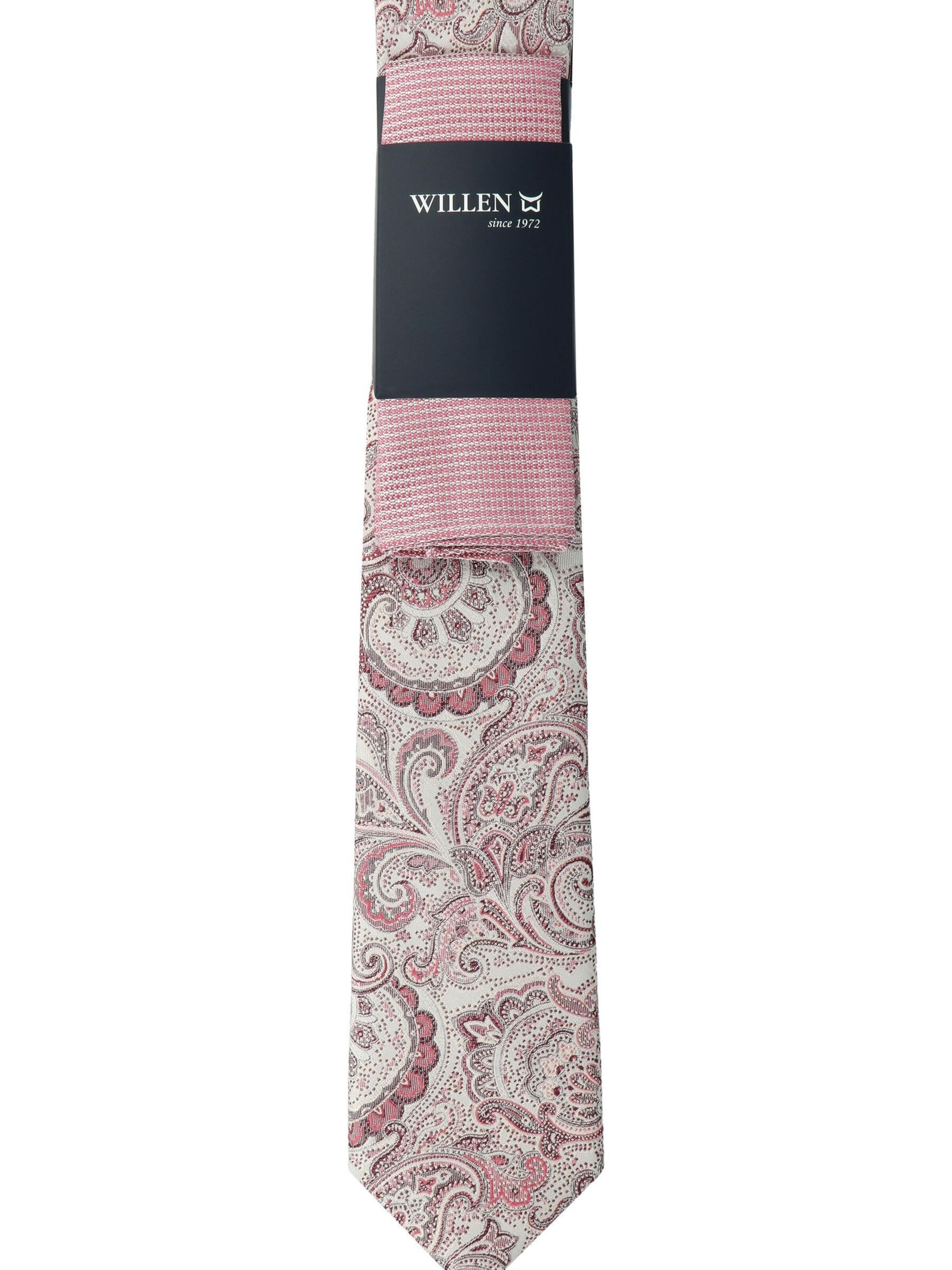 WILLEN Krawatte 'Paisley / Uni'‌‌‌‌‌‌‌‌‌ in Lila