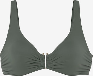 LASCANA T-shirt Bikinioverdel i grøn: forside