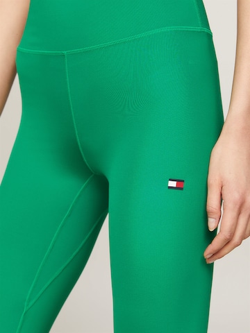 TOMMY HILFIGER Skinny Workout Pants 'Essential' in Green