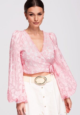 Ombre Blouse in Pink: front