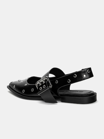 Pull&Bear Balerinke | črna barva