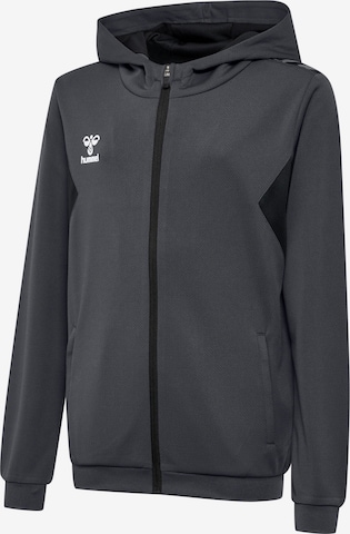 Hummel Athletic Zip-Up Hoodie 'AUTHENTIC PL' in Grey