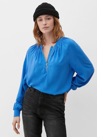 QS Blouse in Blauw: voorkant