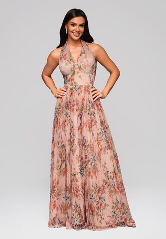 Ombre Evening dress in Beige