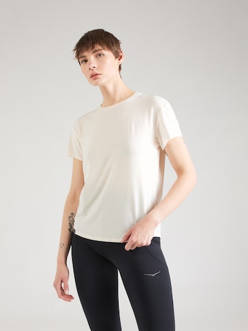 T-shirt fonctionnel 'ESSENTIAL' Hoka One One en blanc : devant