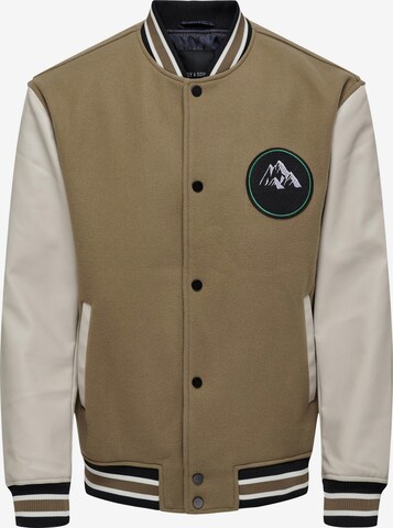 Veste mi-saison Only & Sons en beige : devant