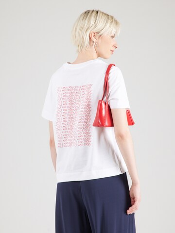 T-shirt 'Smile And Enjoy' Rich & Royal en blanc