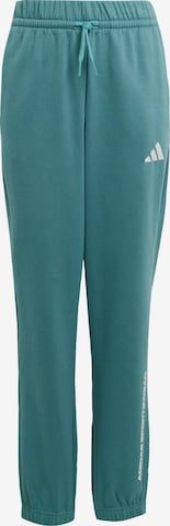 ADIDAS SPORTSWEAR Tapered Sporthose 'Slogan Fleece' in Grün: Vorderseite