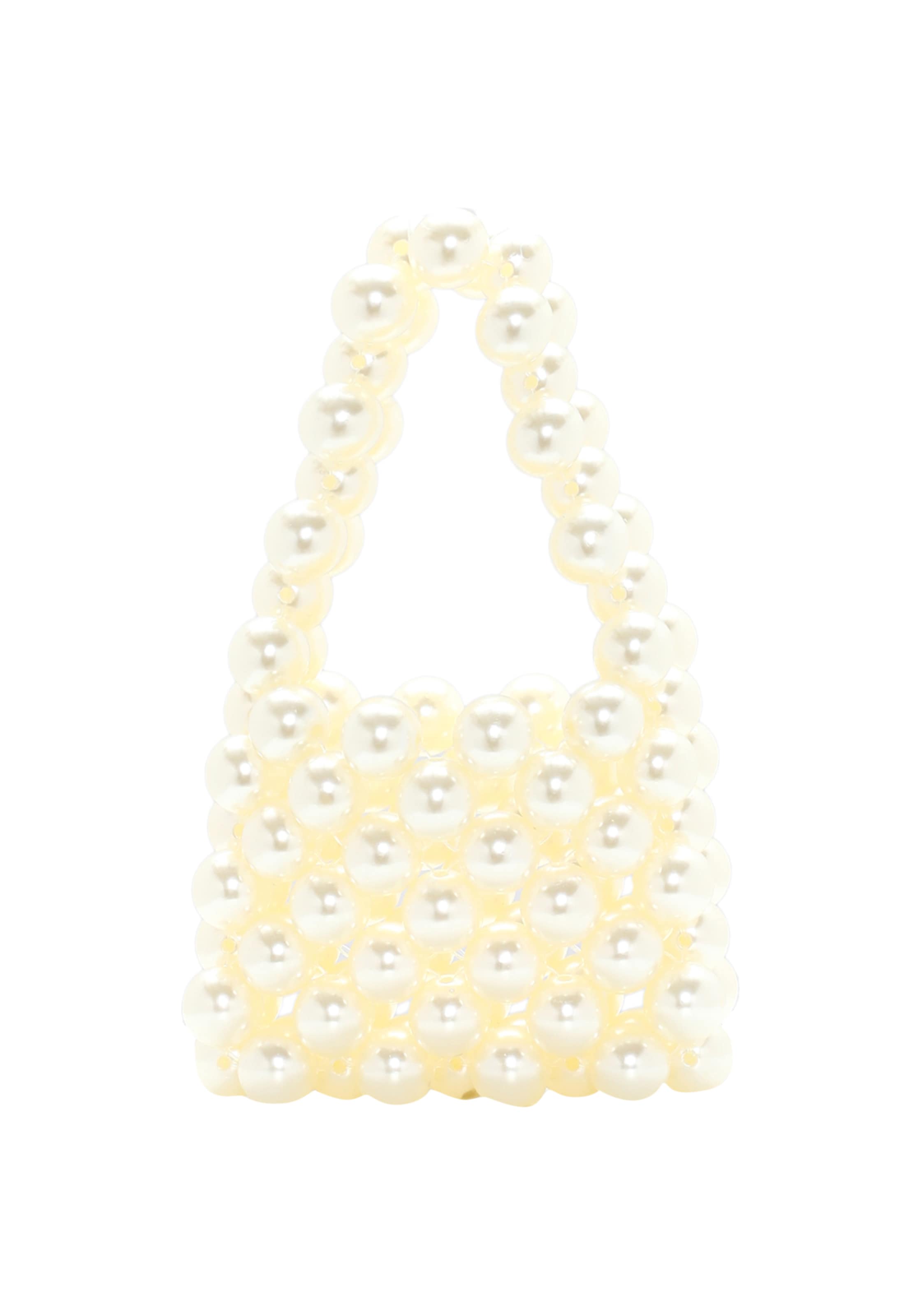 Borsa a mano myMo at night di colore bianco lana, Visualizzazione prodotti