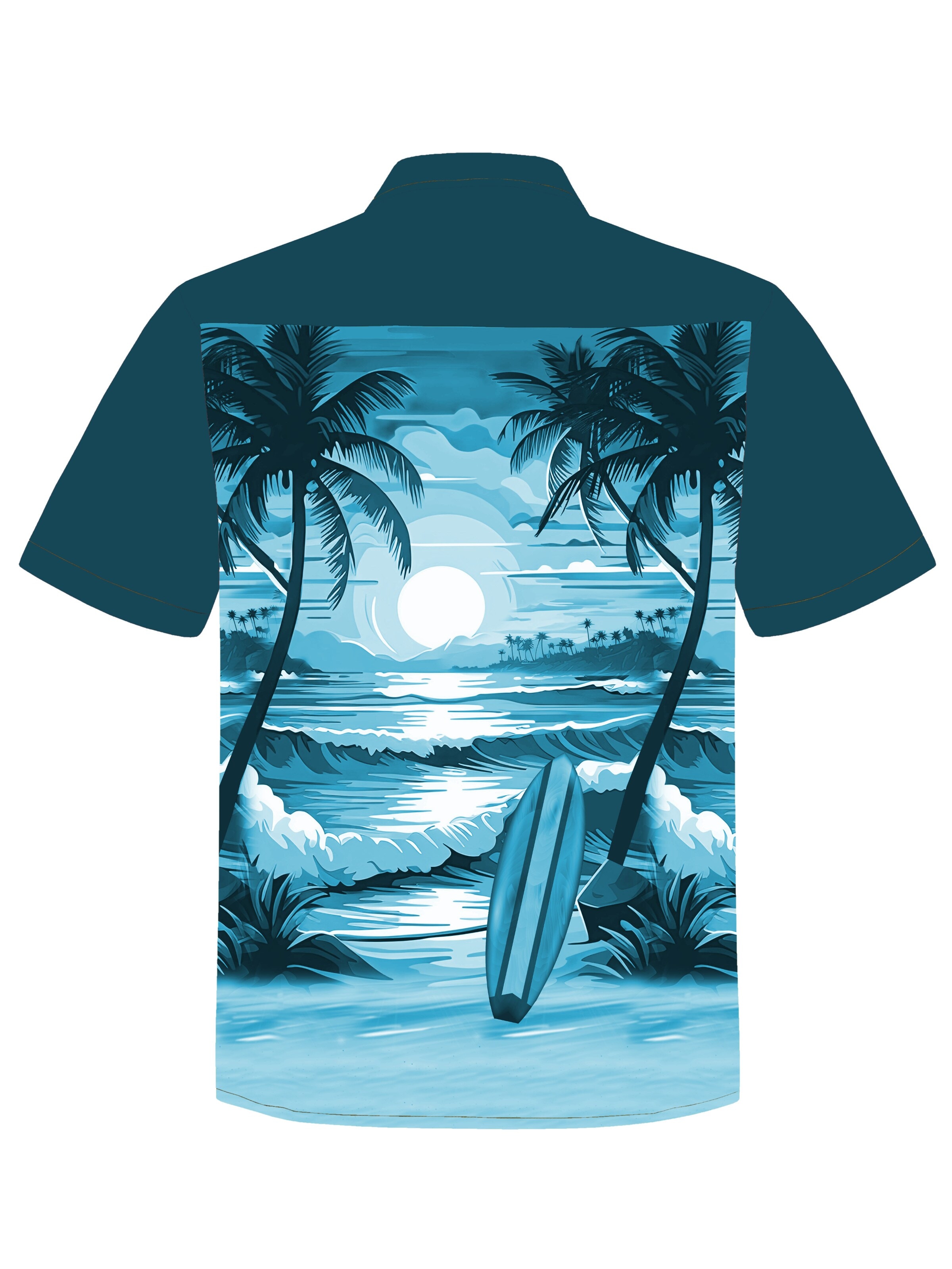 Coupe regular Chemise 'Hawaiihemd "Beach Day"' Hawaiihemdshop.de en bleu