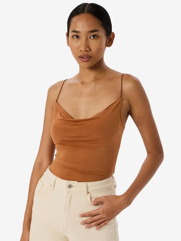 Rivus Shirt body in Bruin: voorkant