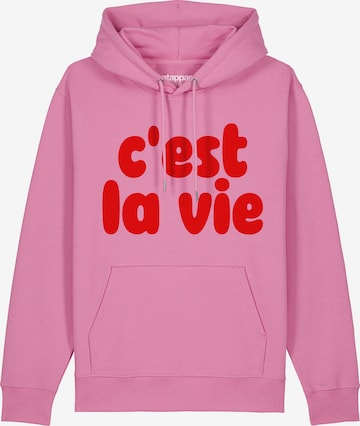 Watapparel Sweatshirt 'Cest La Vie' in Pink: front