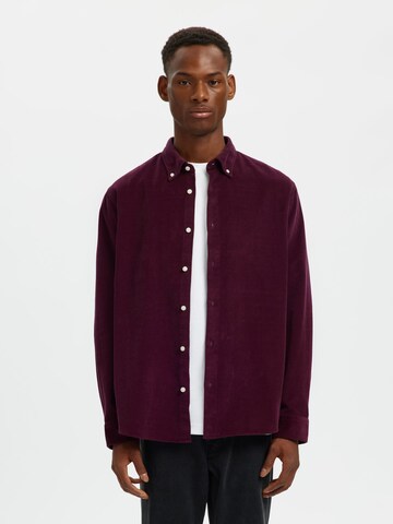 SELECTED Button Up Shirt 'SLHDanni' in Red: front