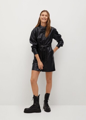 MANGO Shirt Dress in Black