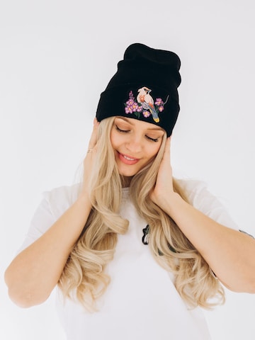 RADADA Beanie 'Waxwing Bird'‌‌‌‌‌‌‌‌ in Schwarz