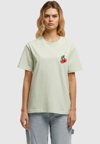 Merchcode T-shirt 'Cherries 2' i grön: framsida