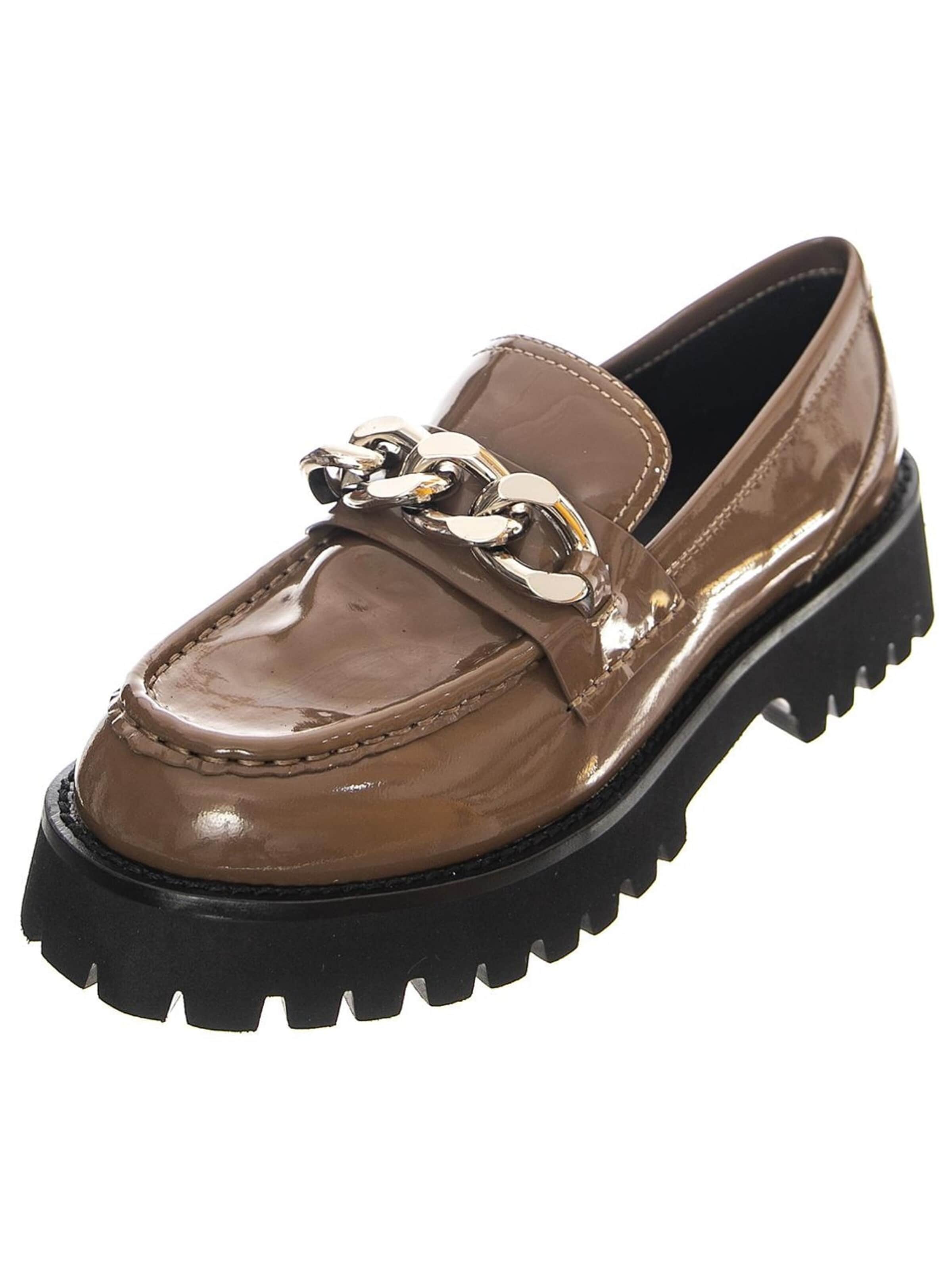 Jeffrey Campbell Mocassins 'Recess' in Bruin: voorkant