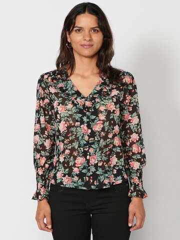 KOROSHI Blouse in Black: front