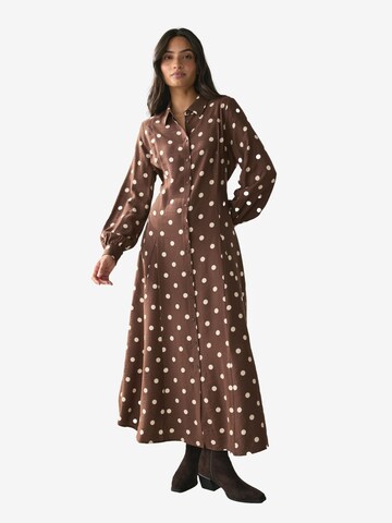 Next Shirt dress in Brown: front