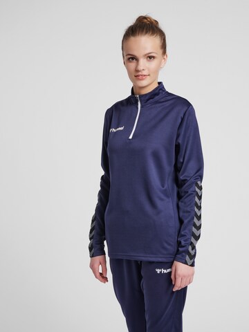 Sweat de sport 'Authentic' Hummel en bleu : devant