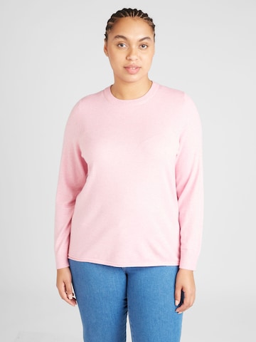 Pull-over 'IBI' ONLY Carmakoma en rose : devant