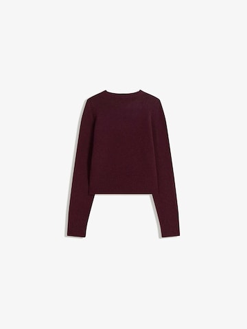 Bershka Sweter w kolorze czerwony