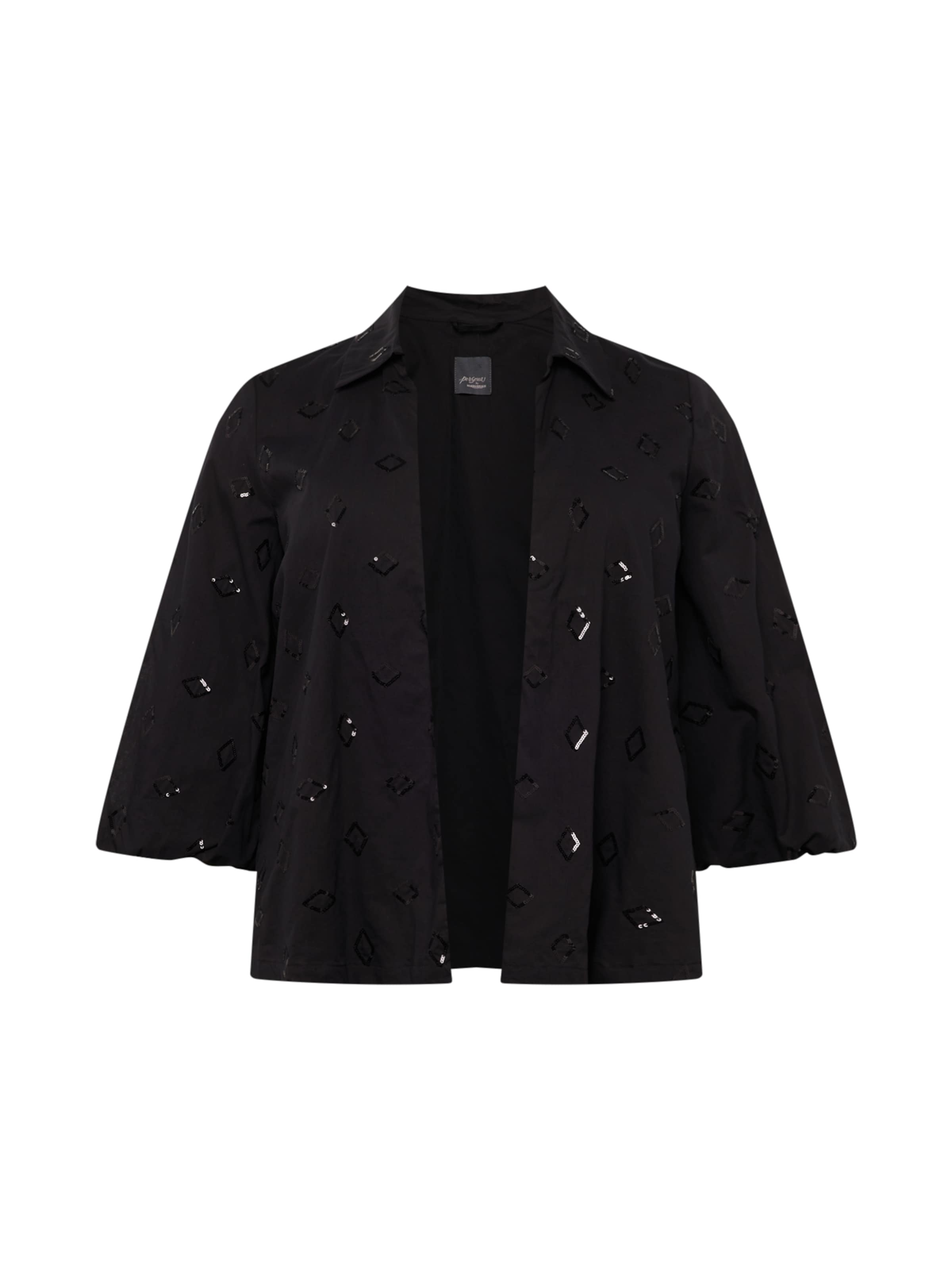 melns Persona by Marina Rinaldi Starpsezonu jaka 'CAVA': no priekšpuses