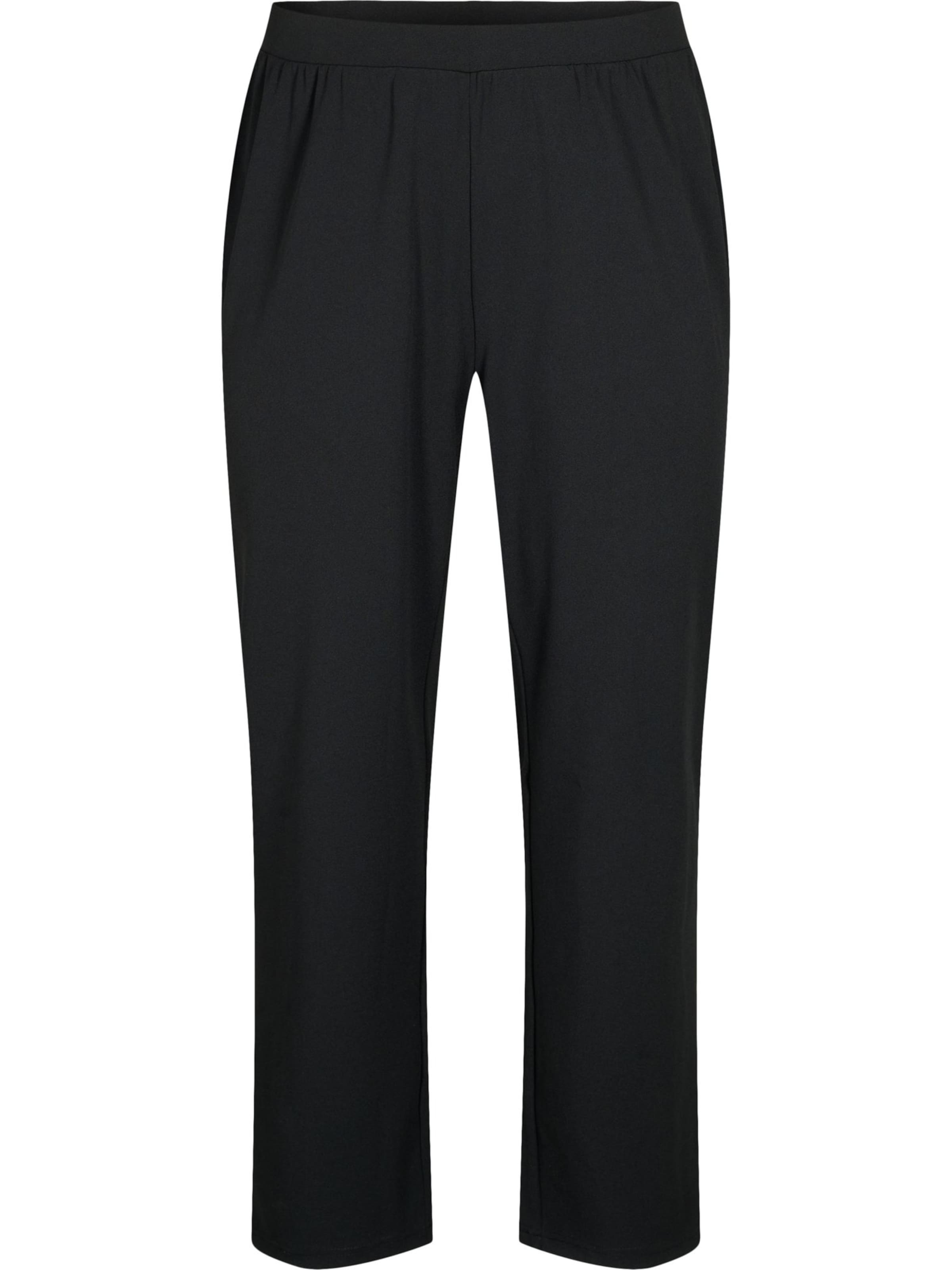 Wide leg Pantaloni 'Flella' di Flash by Zizzi in nero: frontale
