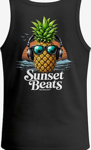 Neverless Shirt 'Ananas' in Schwarz: Vorderseite