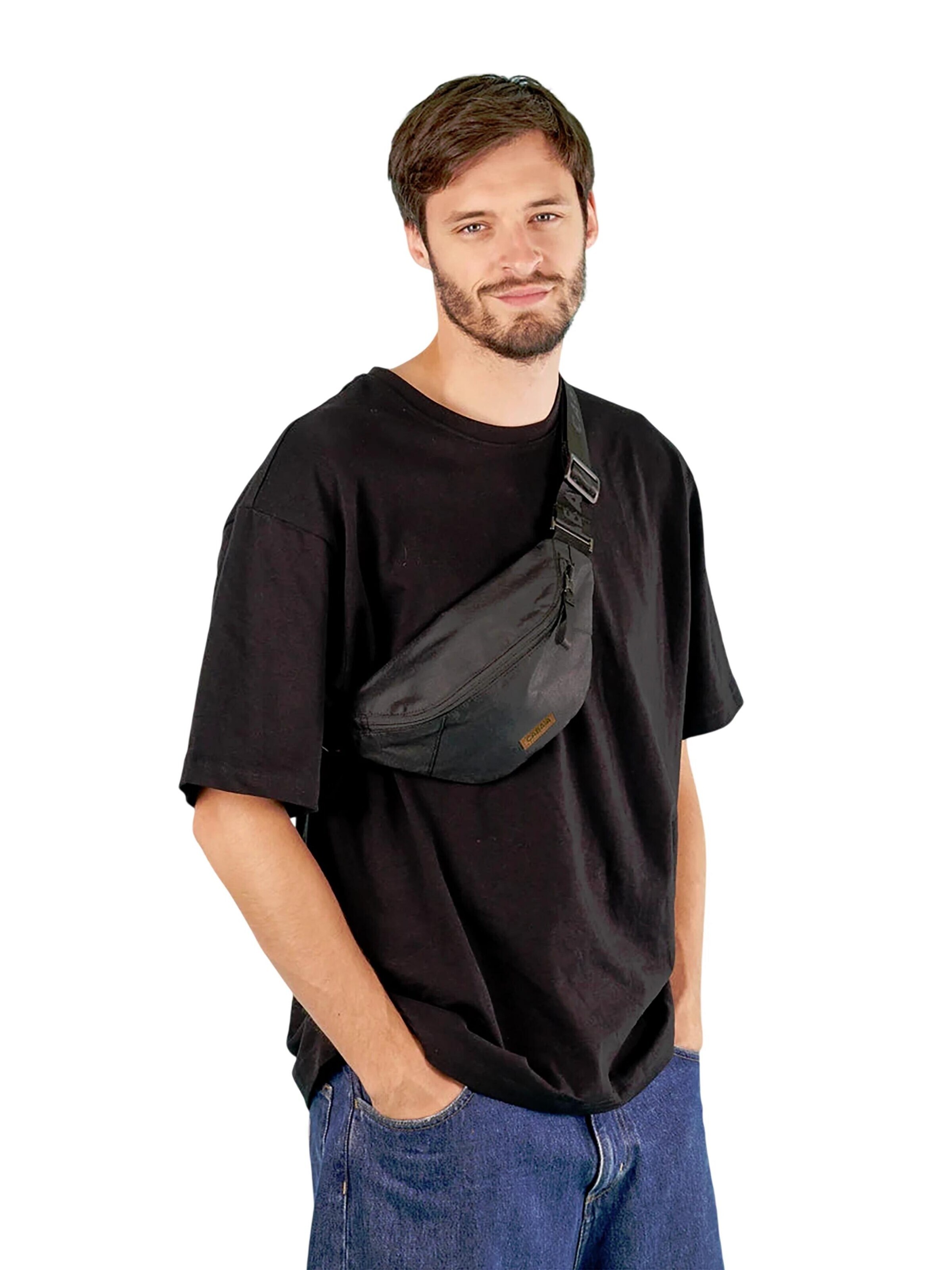 Cabaia Fanny Pack '2IN1 Small Berlin' in Black: front