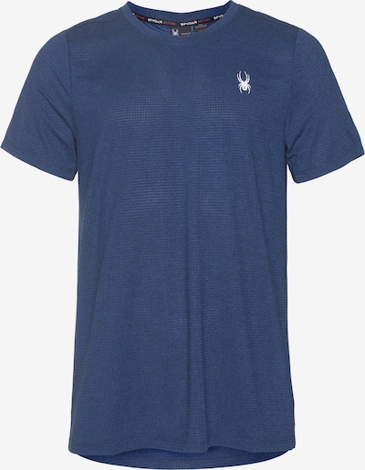 Spyder T-Shirt fonctionnel en bleu foncé / gris argenté / blanc, Vue avec produit