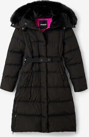Desigual Zimní kabát – černá: přední strana