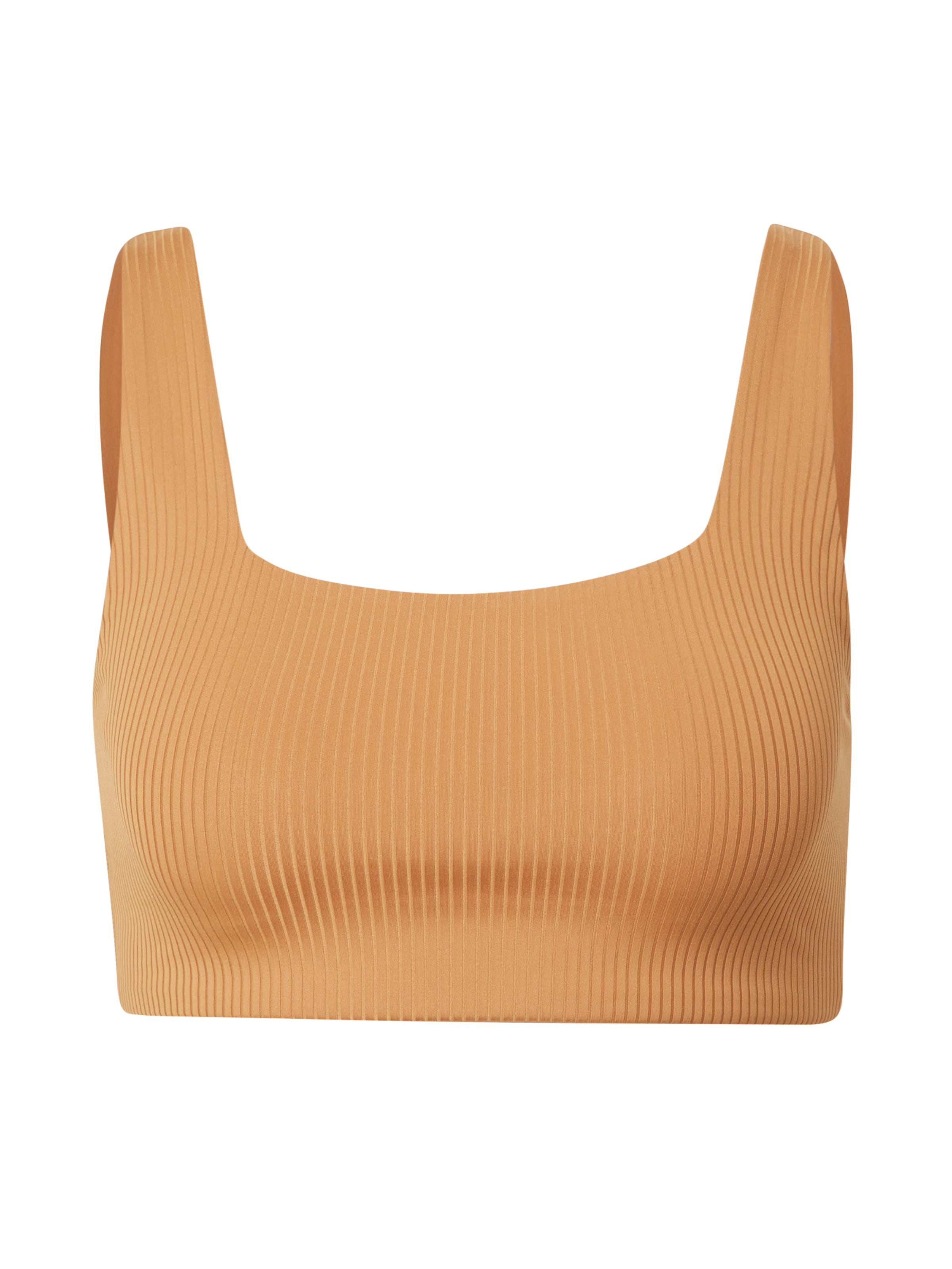 Girlfriend Collective Soutien-gorge de sport 'TOMMY' en caramel, Vue avec produit