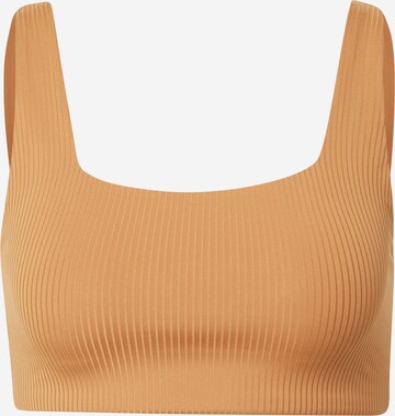 Girlfriend Collective Bralette Sports Bra 'TOMMY' in Brown: front