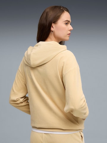 PUMA - Sudadera con cremallera 'Puma Ess Elevated Comfort Velour Rib Hoodie' en beige