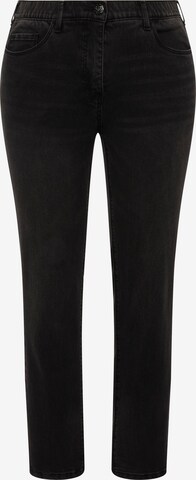 Ulla Popken Regular Jeans in Black: front