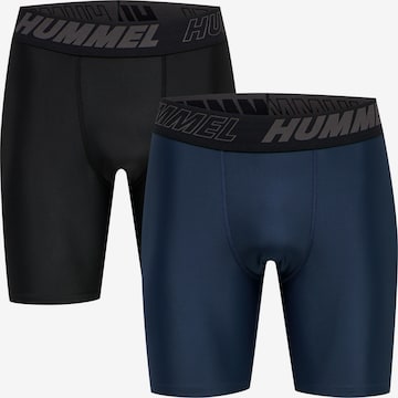 Hummel Skinny Workout Pants 'Topaz' in Blue: front