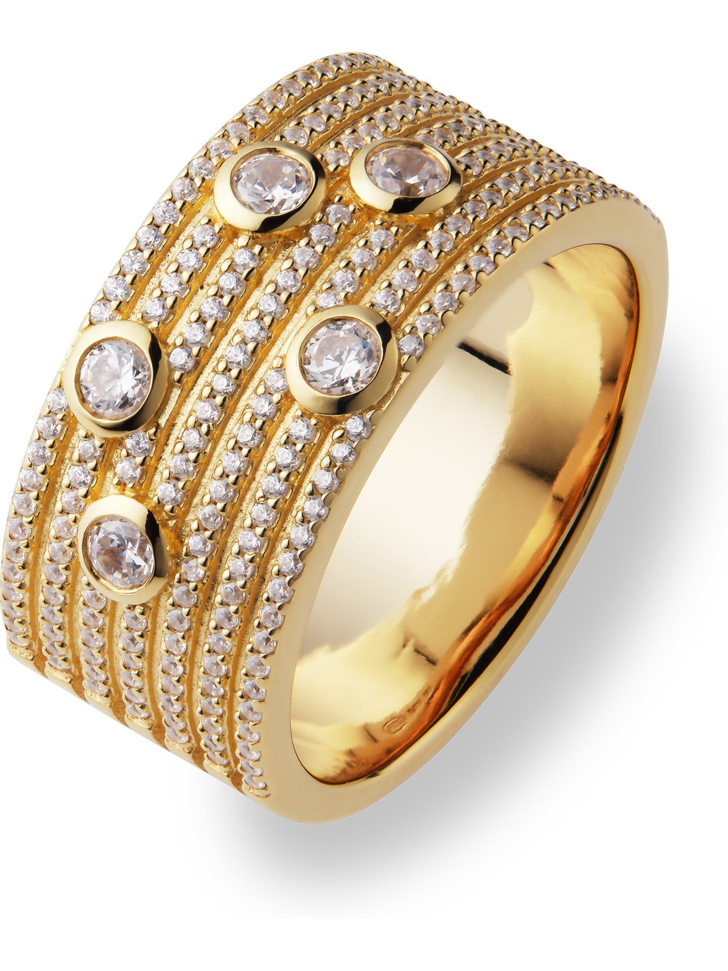 JETTE Ring in Gold: front