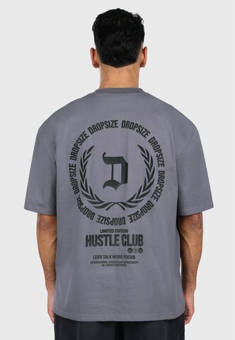 Dropsize Shirt 'Hustle Club' in Grey: front