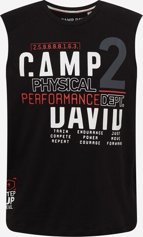 CAMP DAVID Top in Schwarz: predná strana