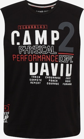 CAMP DAVID Shirt in Black: front