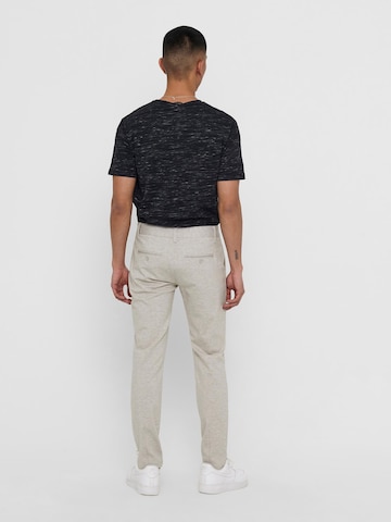 Slimfit Pantaloni chino 'Mark' di Only & Sons in beige