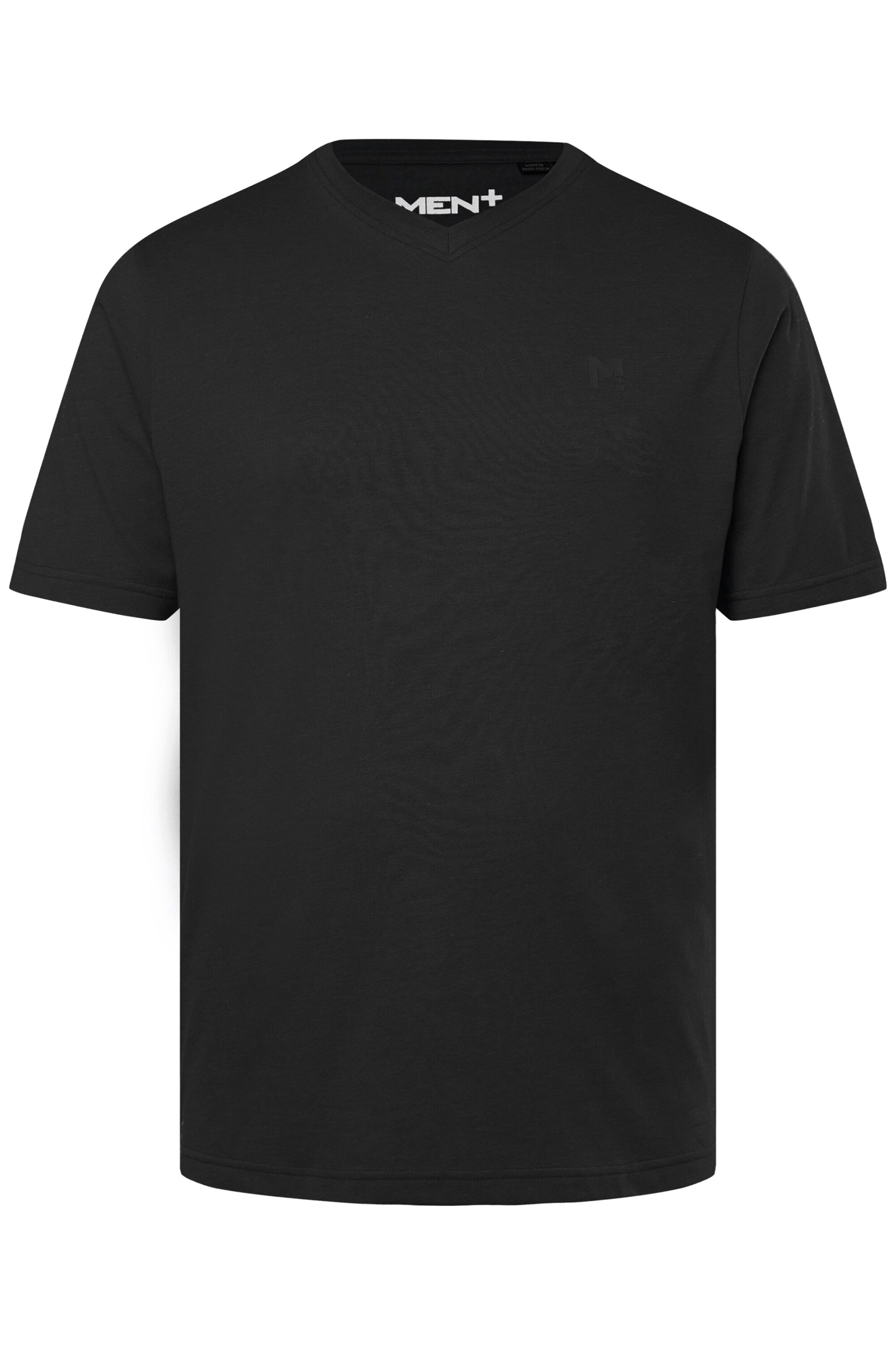 Men Plus Shirt in Black: front