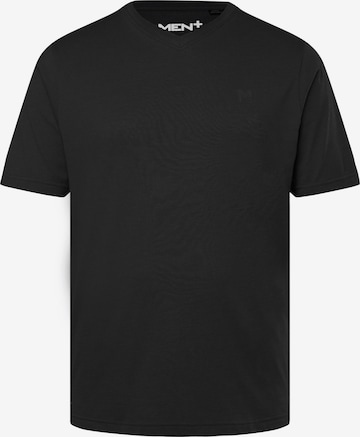 Men Plus Shirt in Black: front