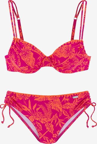 VENICE BEACH Balconette Bikini in Pink: front