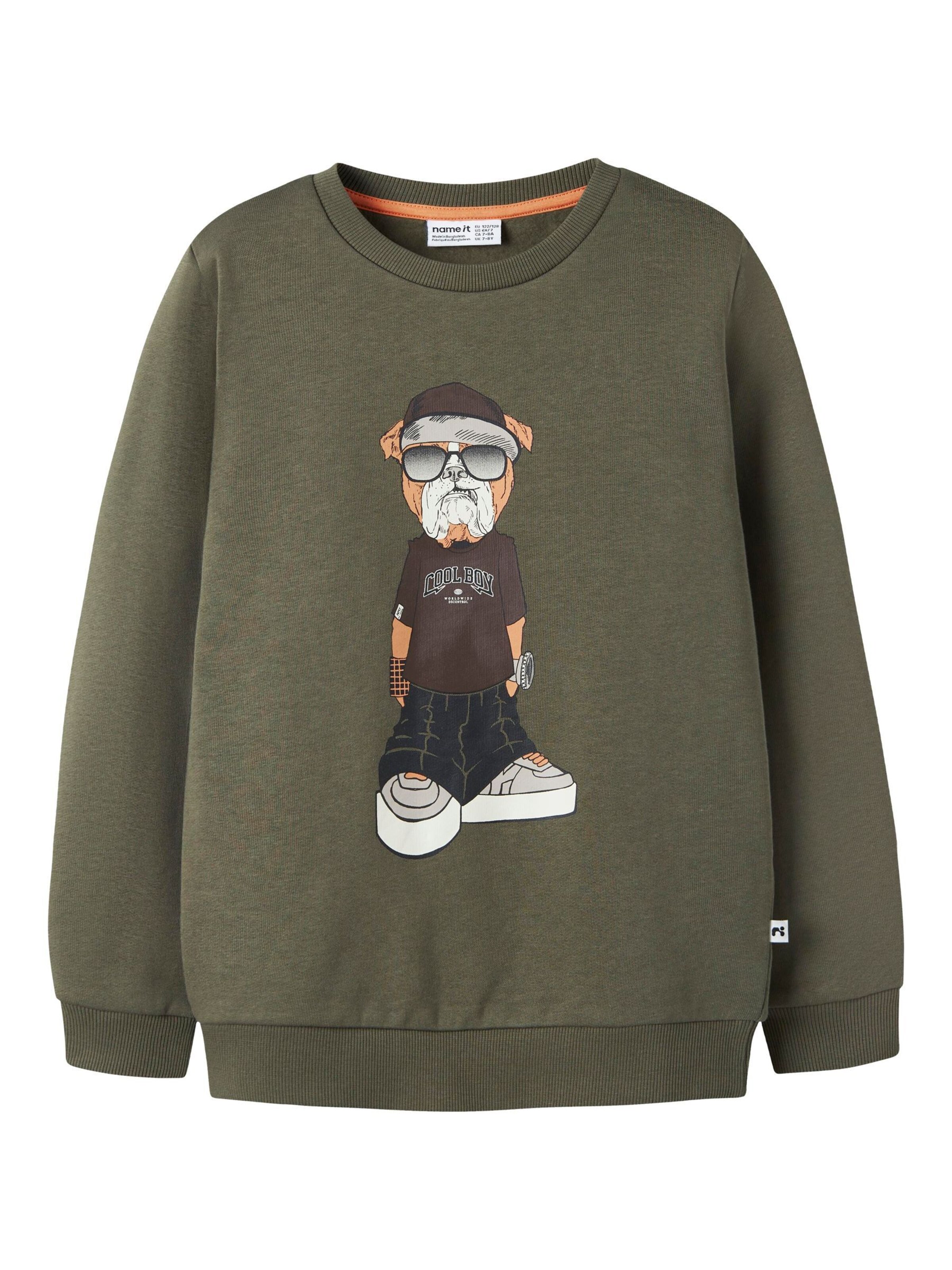 NAME IT - Sudadera en verde: frente