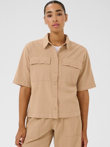 Kaffe Bluse 'KA Naya Liah' in Beige: Vorderseite