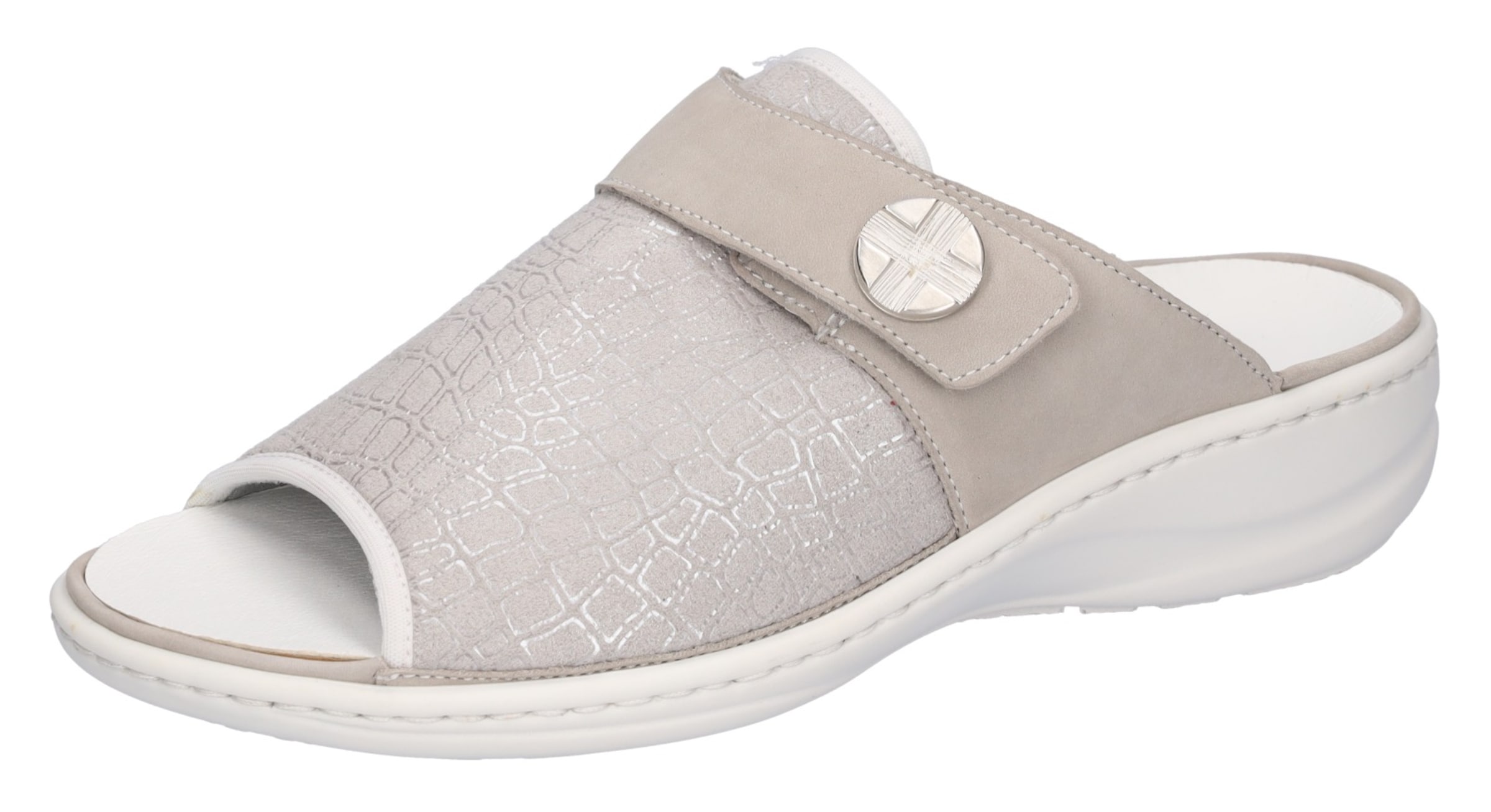 WALDLÄUFER Pantolette in Grau: Vorderseite