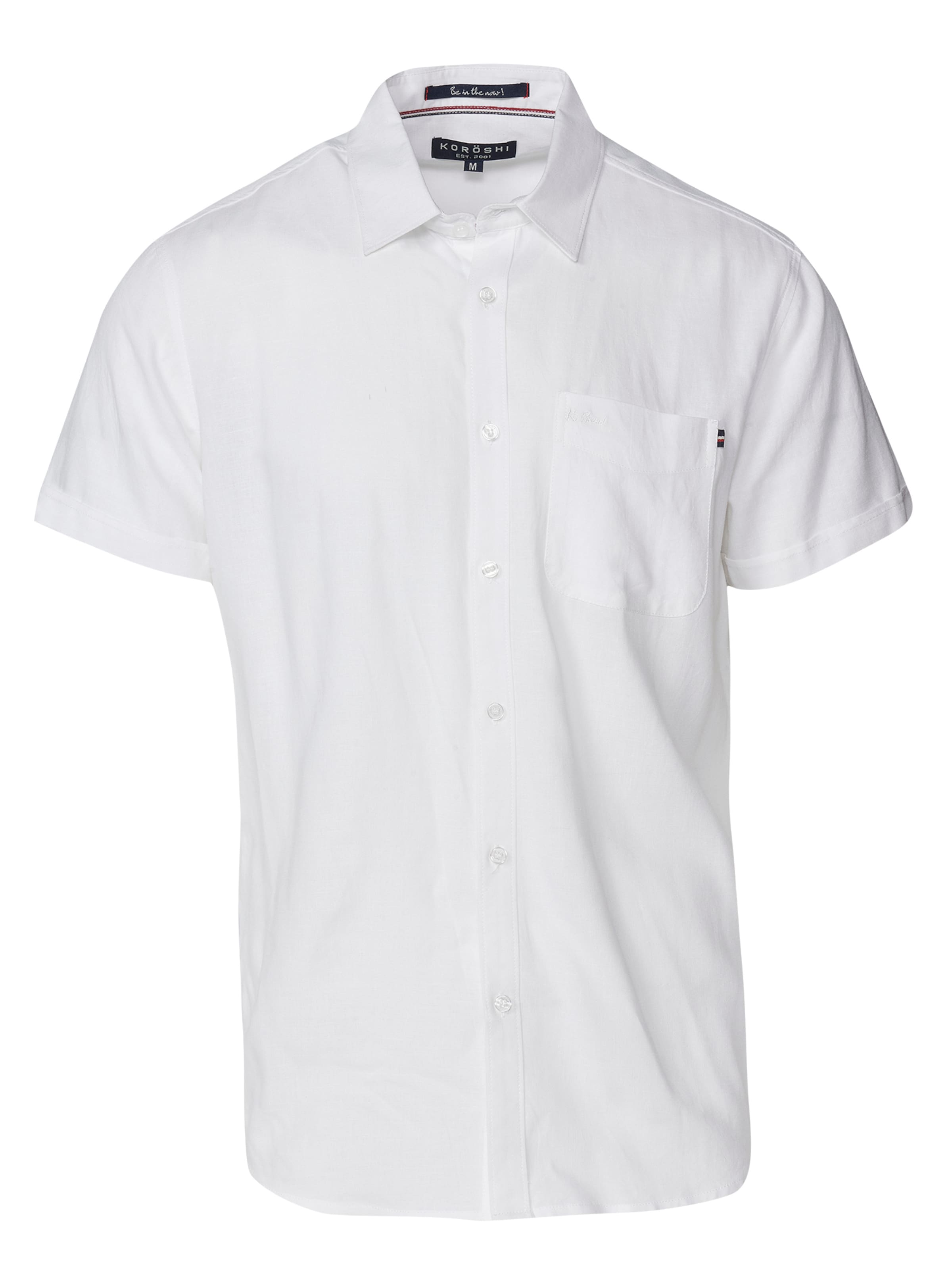 KOROSHI Rovný strih Košeľa - Biela: predná strana